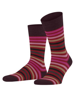 Falke Tinted Stripe Socks Zokni Férfi Piros | OQMH-65478