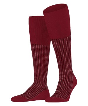 Falke Uptown Tie Knee-high Socks Zokni Férfi Piros | APLS-64985