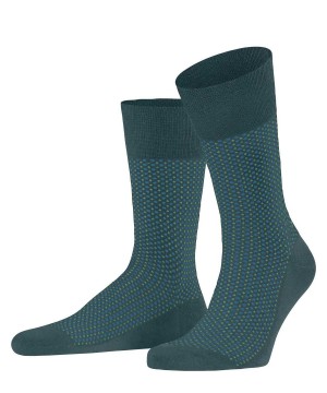 Falke Uptown Tie Socks Zokni Férfi Zöld | NHST-58932