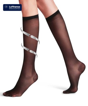 Falke Vitalize 20 DEN Knee-high Socks Zokni Női Fekete | PQKY-38975