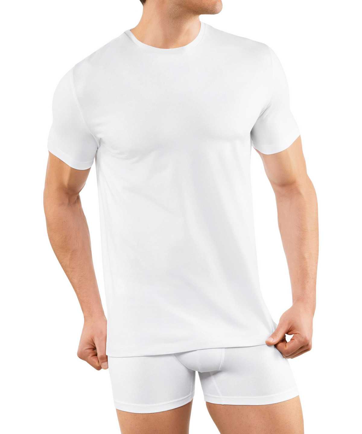 Falke 2-Pack T-Shirt Round-neck Daily Comfort Rövid Ujjú Ing Férfi Fehér | LQTA-28453