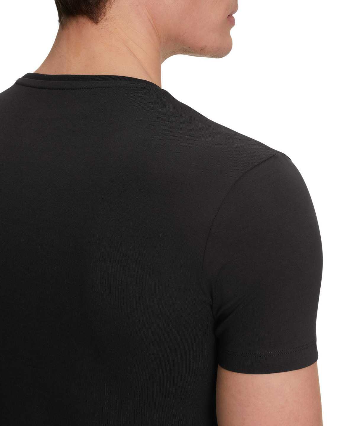 Falke 2-Pack T-Shirt Round-neck Daily Comfort Rövid Ujjú Ing Férfi Fekete | HJXA-60528