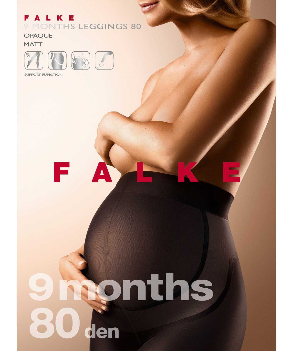 Falke 9 Months 80 DEN Leggings Leggings Női Fekete | GTFB-85603