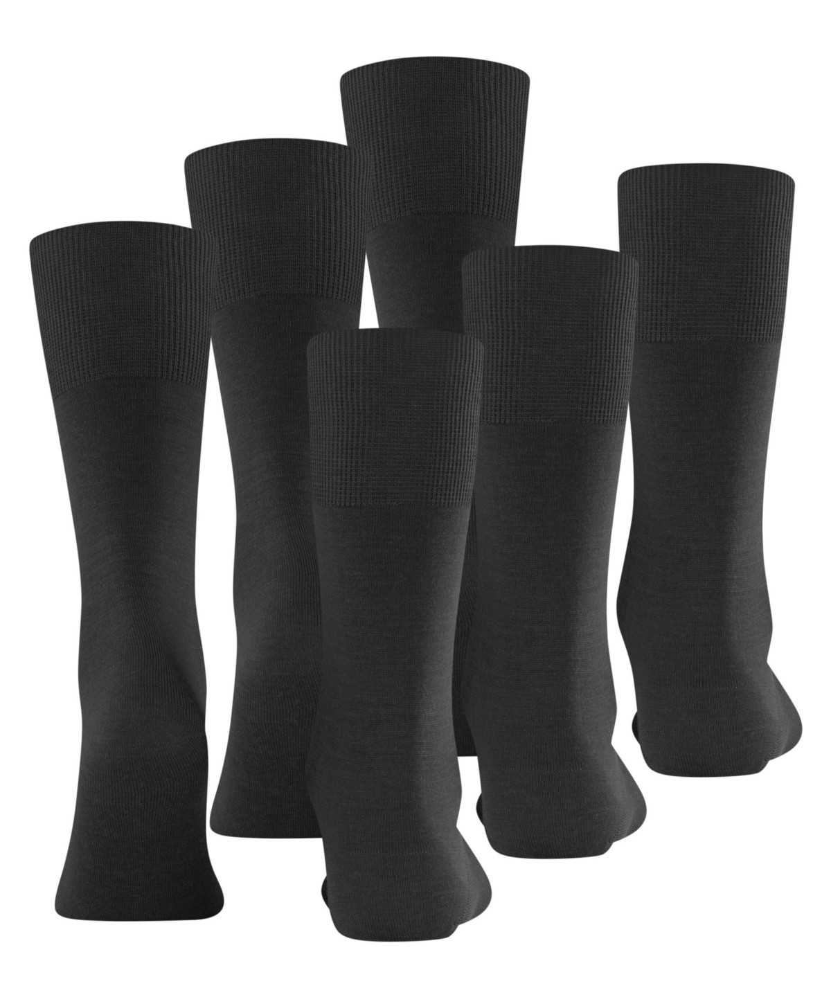 Falke Airport 3-Pack Socks Zokni Férfi Fekete | PVQY-60581