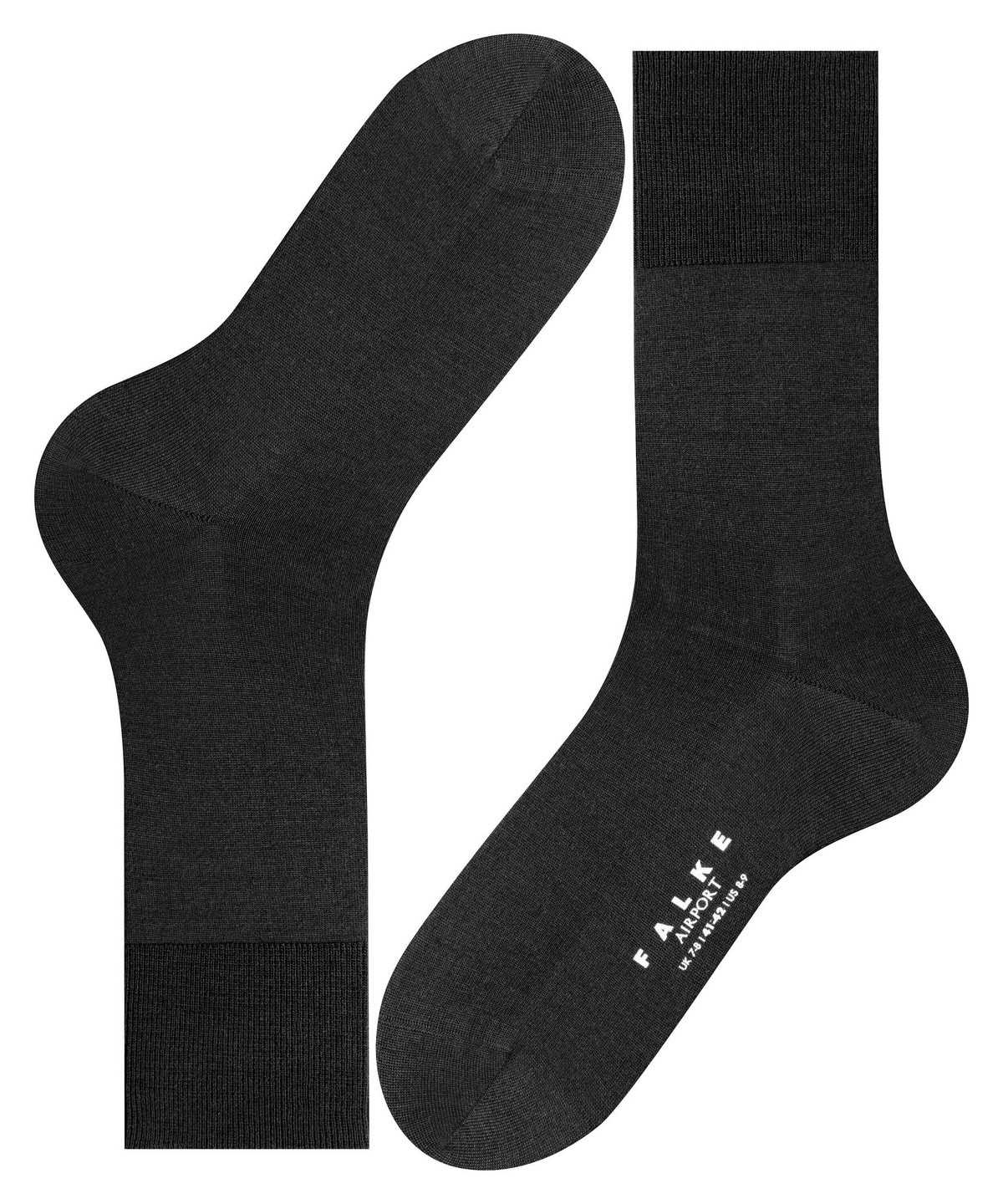 Falke Airport Socks Zokni Férfi Fekete | POLQ-70194