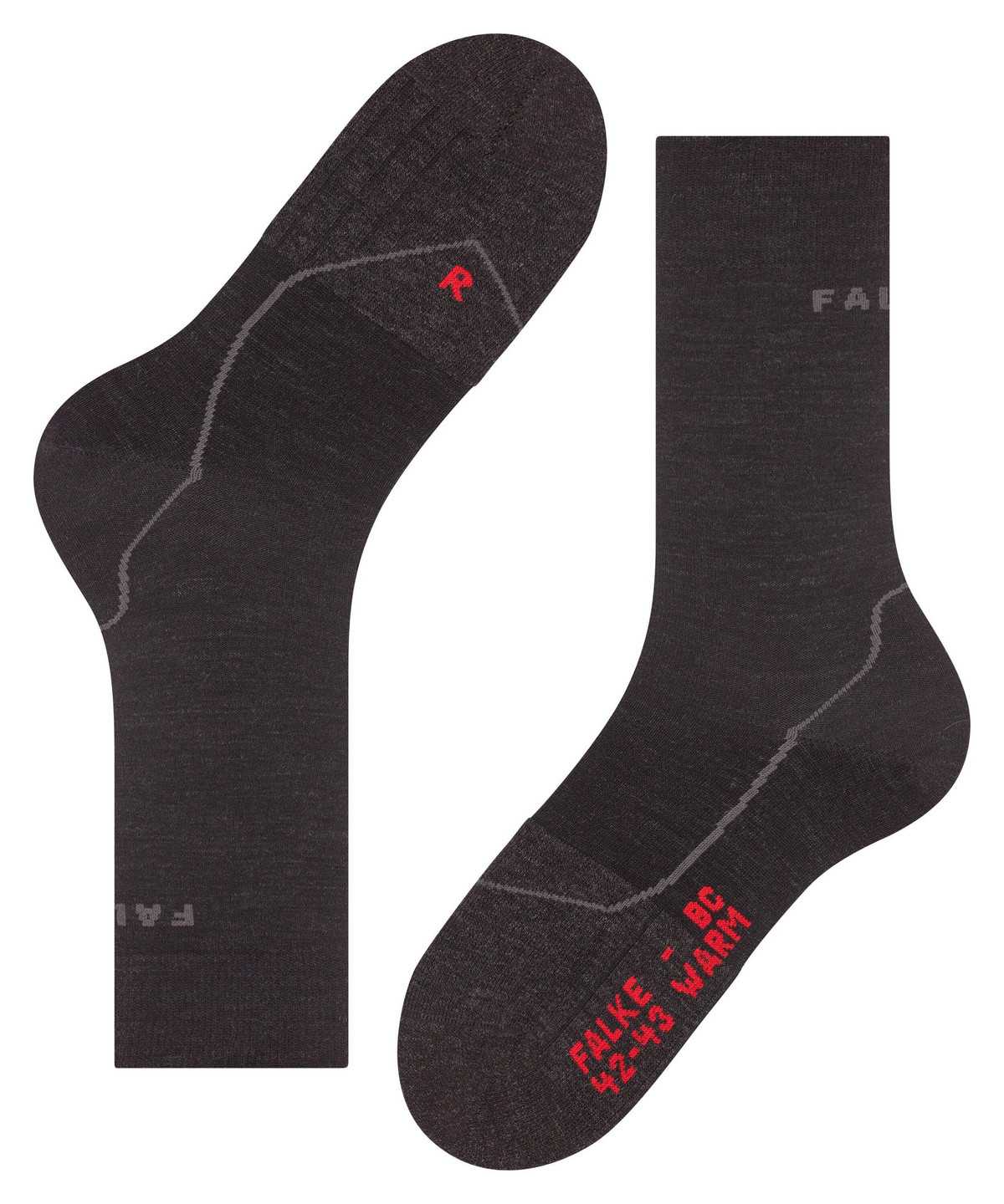 Falke BC Warm Biking Socks Zokni Férfi Fekete | FXEM-49605