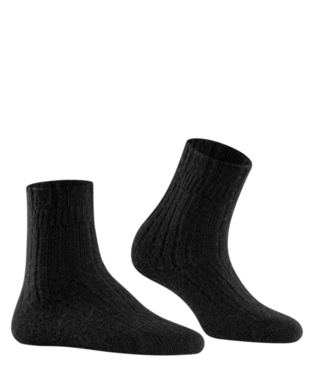 Falke Bedsock Rib House socks Zokni Női Fekete | DQCF-32804