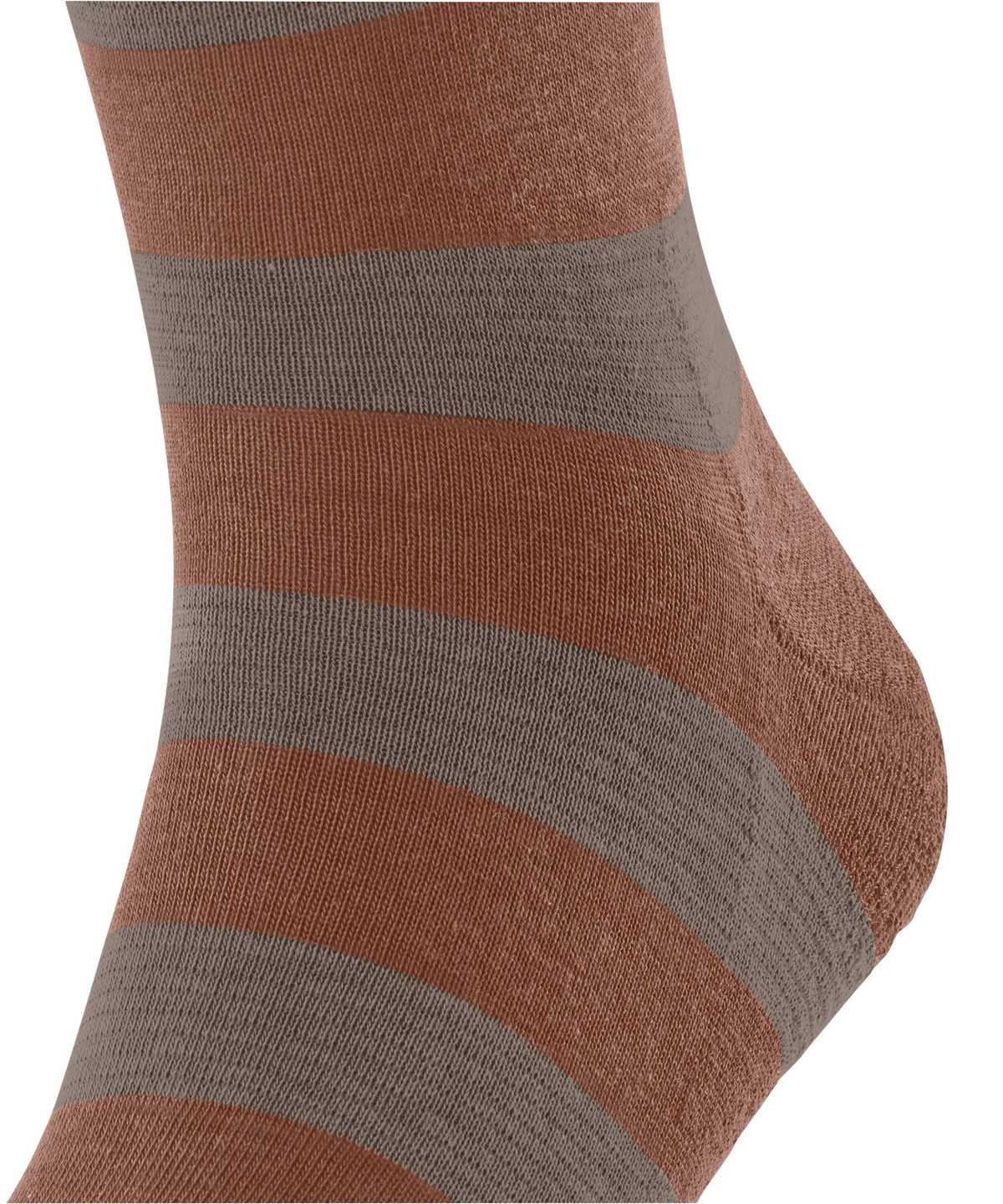 Falke Block Stripe Socks Zokni Férfi Barna | TYSN-87263