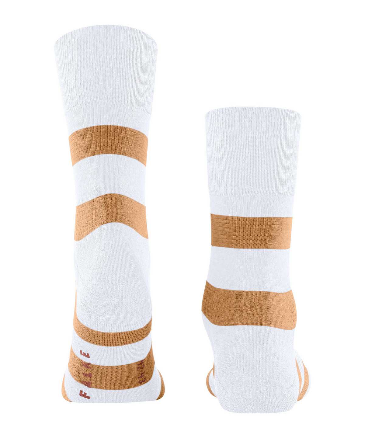 Falke Block Stripe Socks Zokni Férfi Fehér | VYXM-79421