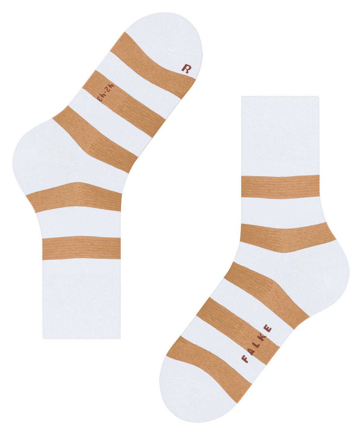 Falke Block Stripe Socks Zokni Férfi Fehér | VYXM-79421