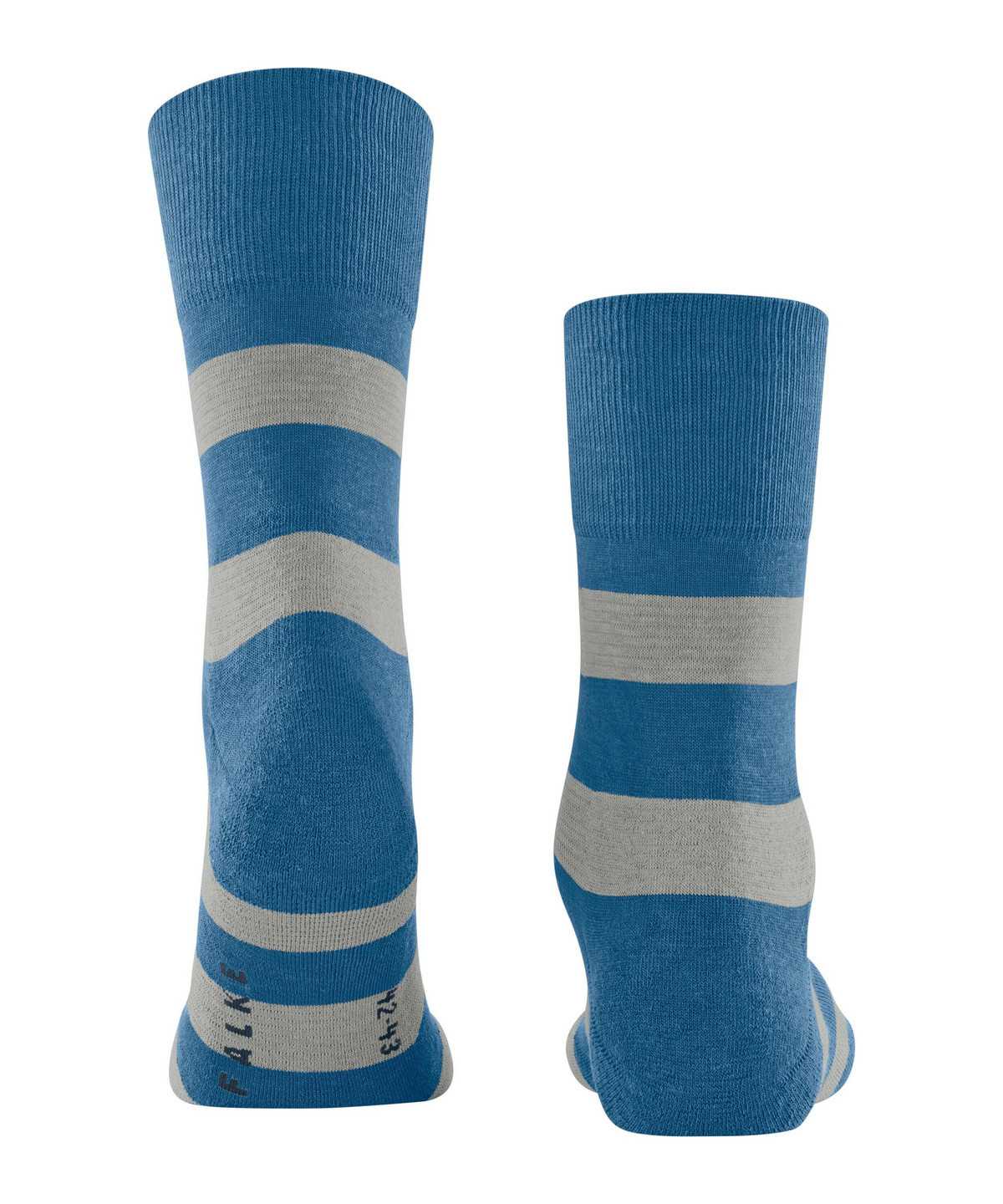 Falke Block Stripe Socks Zokni Férfi Kék | DIUB-94807