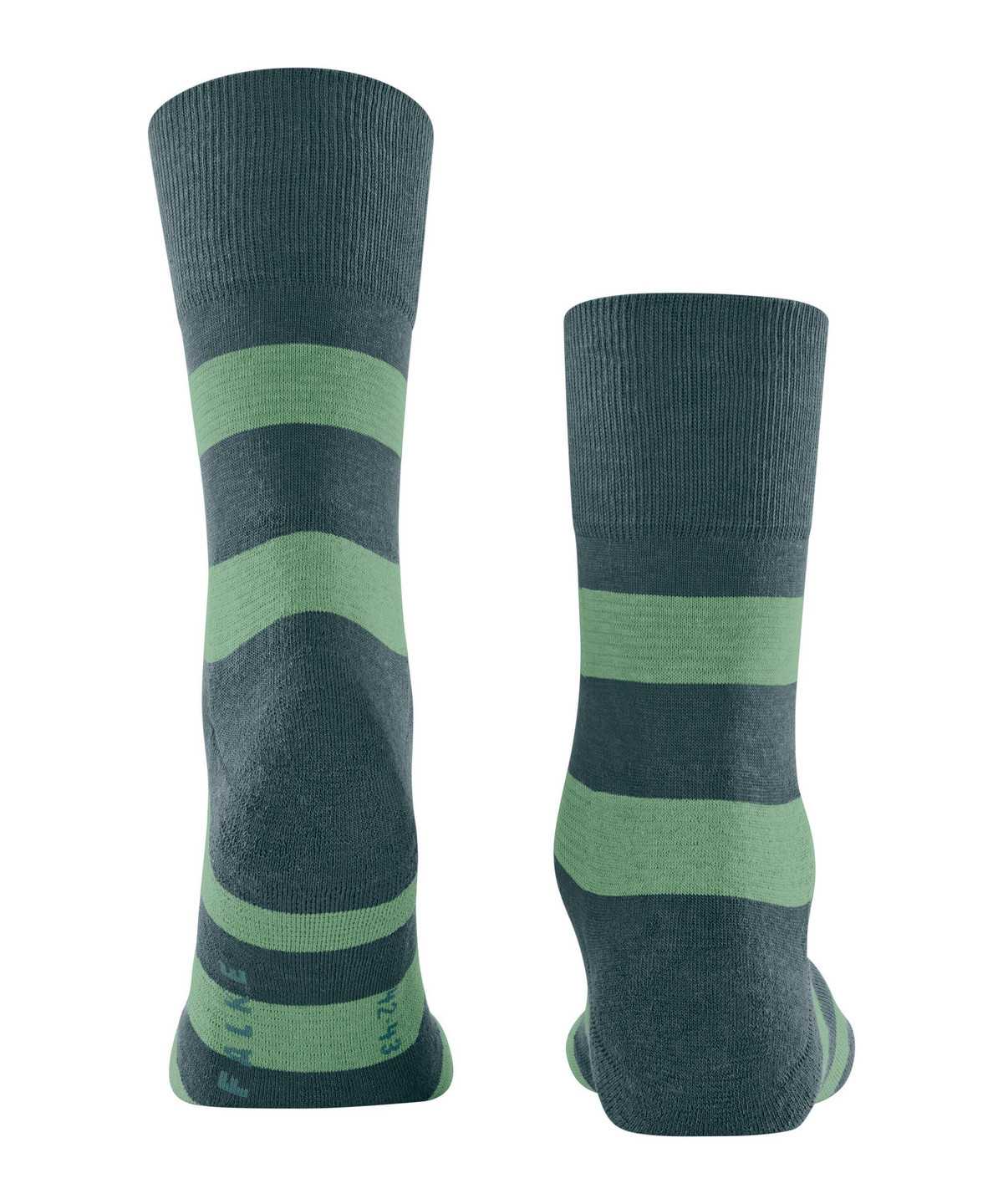 Falke Block Stripe Socks Zokni Férfi Zöld | YGCX-31207