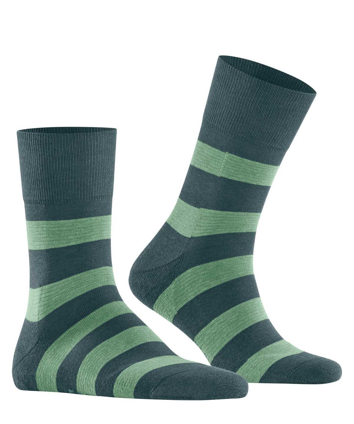 Falke Block Stripe Socks Zokni Férfi Zöld | YGCX-31207