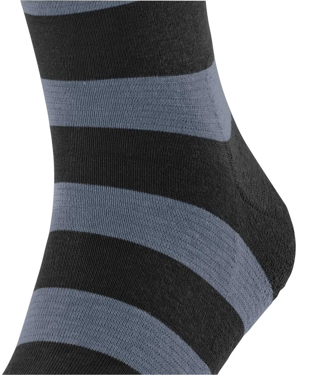 Falke Block Stripe Socks Zokni Női Fekete | JEXU-32079