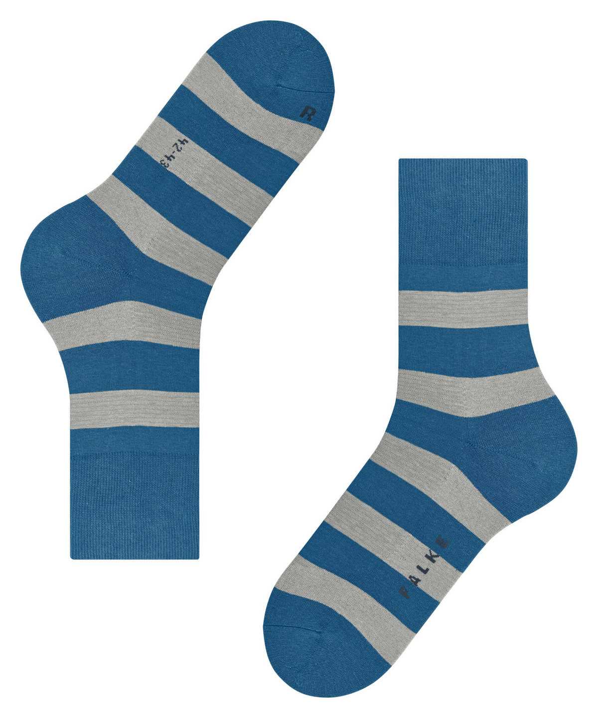 Falke Block Stripe Socks Zokni Női Kék | YAEC-47218