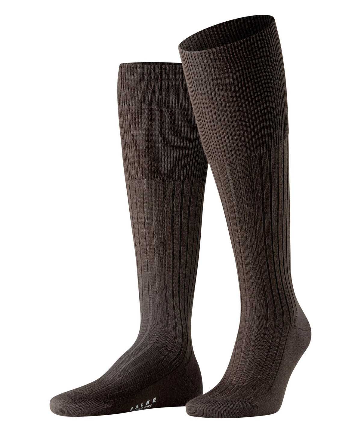 Falke Bristol Pure Knee-high Socks Zokni Férfi Barna | IGAY-62509