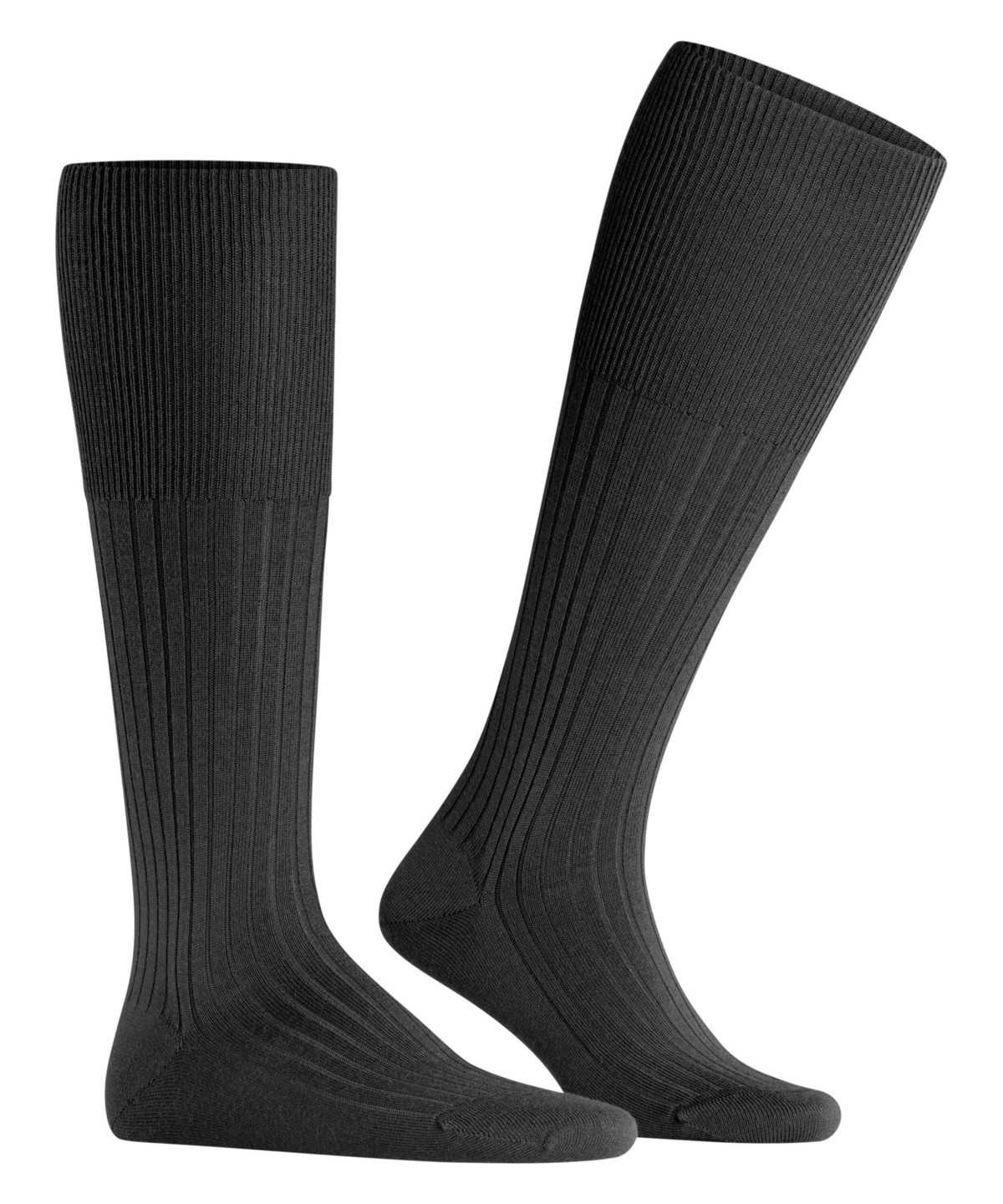 Falke Bristol Pure Knee-high Socks Zokni Férfi Fekete | VEOY-74956