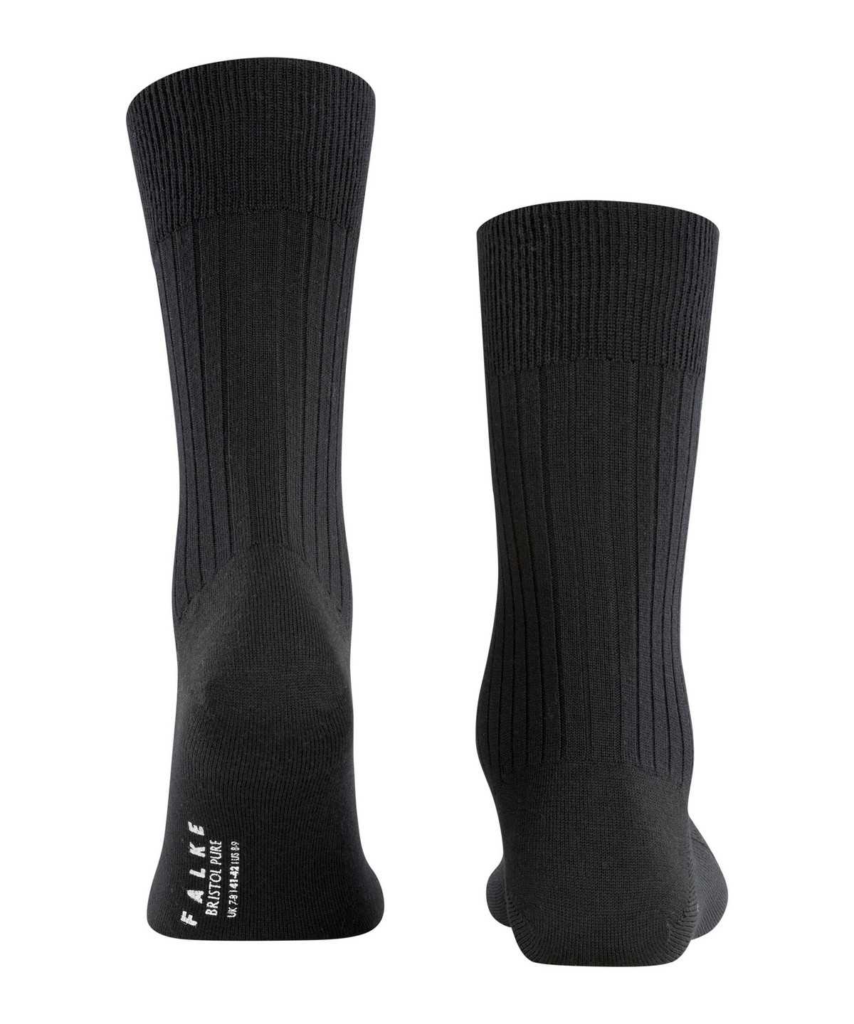 Falke Bristol Pure Socks Zokni Férfi Fekete | NCVD-65701