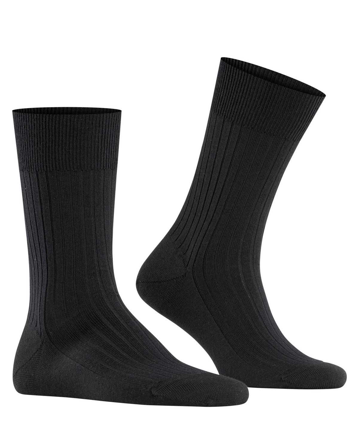 Falke Bristol Pure Socks Zokni Férfi Fekete | NCVD-65701