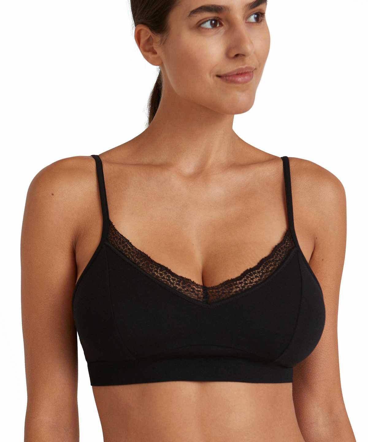 Falke Bustier Daily Lace Bras & Tops Női Fekete | XZTI-14085