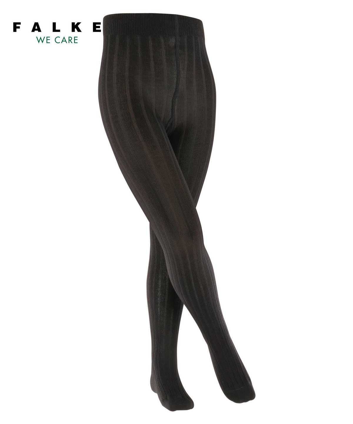 Falke Classic Rib Tights Tights Gyerek Fekete | HPRO-47023