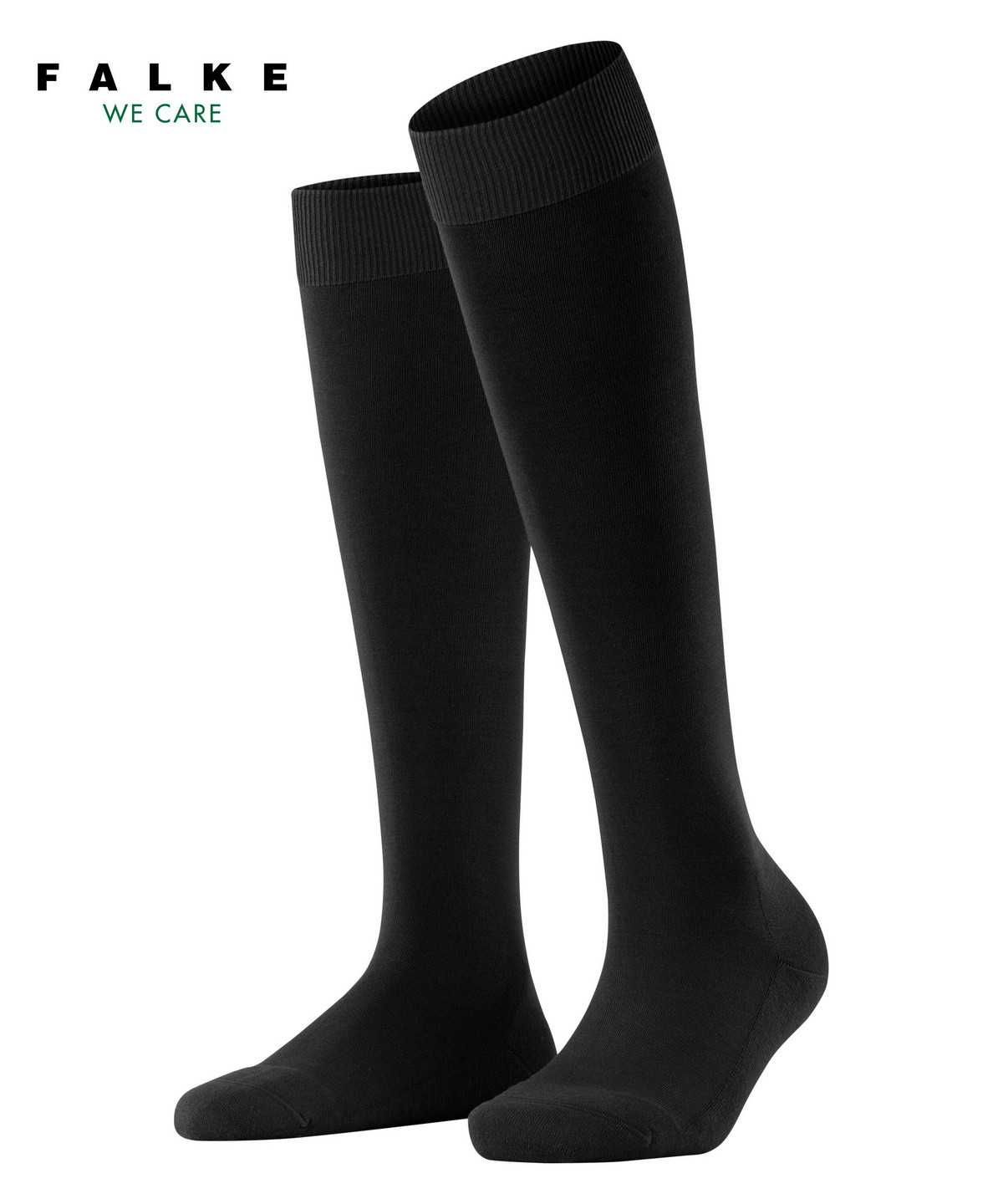 Falke ClimaWool Knee-high Socks Zokni Női Fekete | GLJM-59638