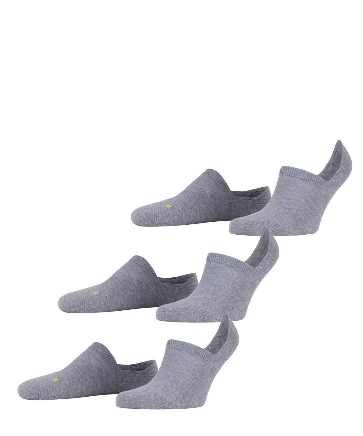 Falke Cool Kick 3-Pack Invisibles No Show Socks Férfi Szürke | SIHM-27856