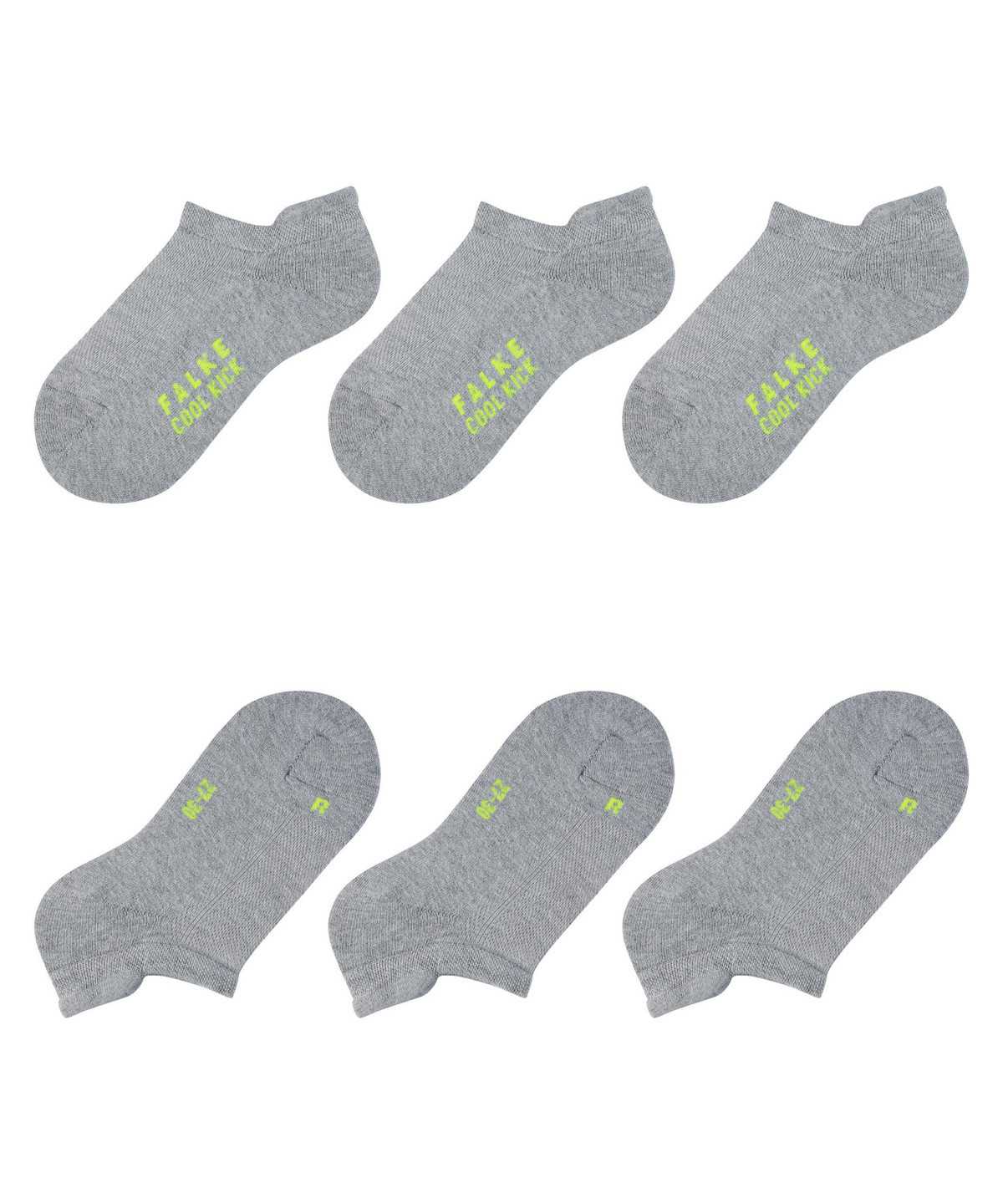 Falke Cool Kick 3-Pack Sneaker Socks Zokni Gyerek Szürke | RTWH-26840