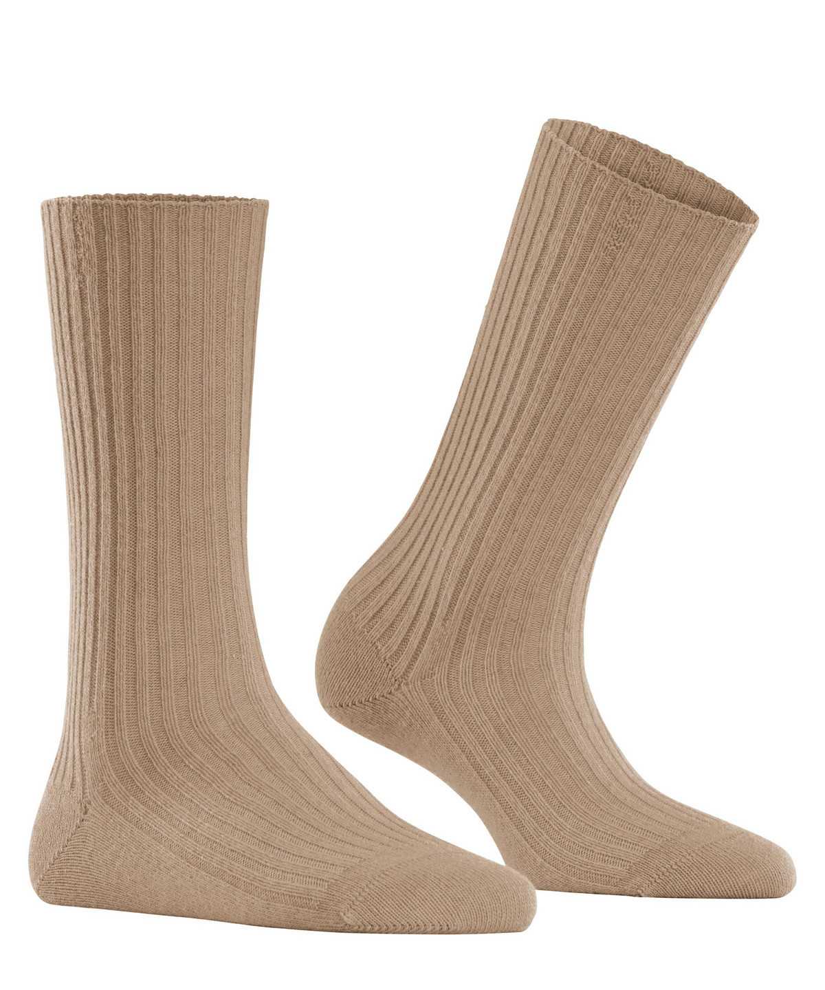 Falke Cosy Wool Boot Socks Zokni Női Barna | AGEU-18793