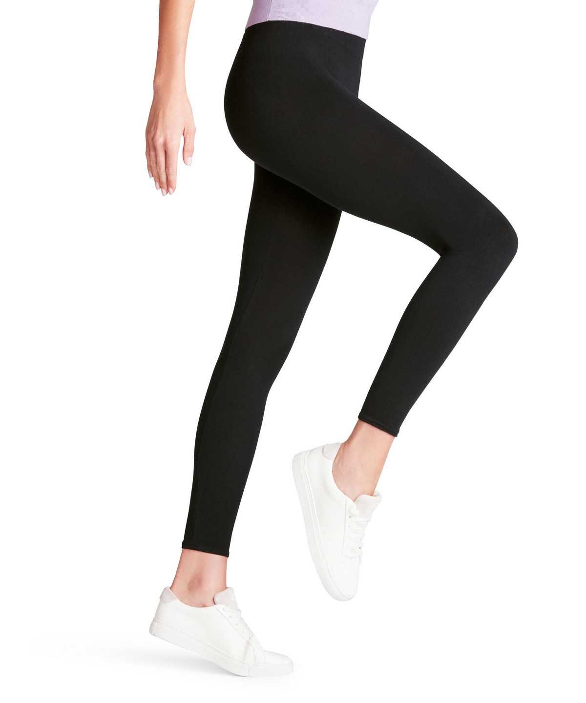 Falke Cotton Seamless Leggings Leggings Női Fekete | IFJA-01684