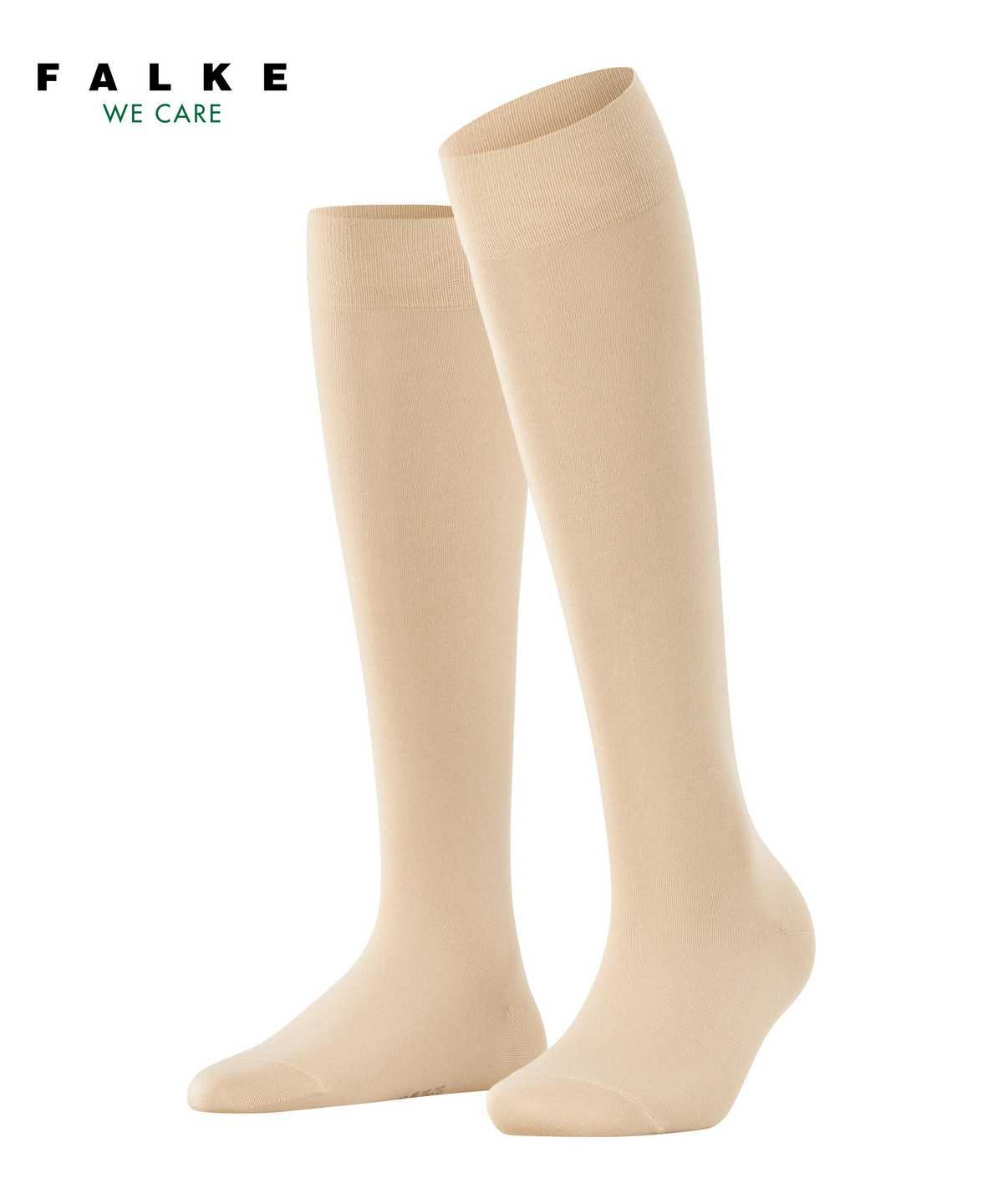 Falke Cotton Touch Knee-high Socks Zokni Női Bézs | PDUA-42051