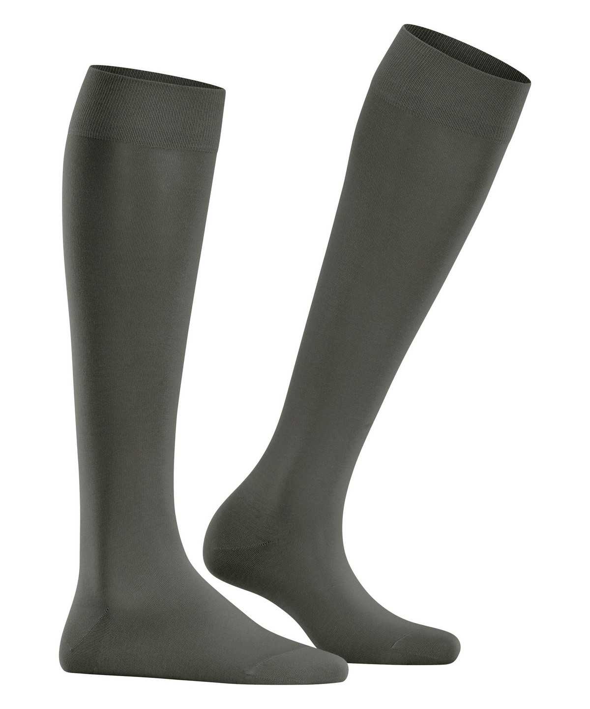 Falke Cotton Touch Knee-high Socks Zokni Női Zöld | BAUV-49627