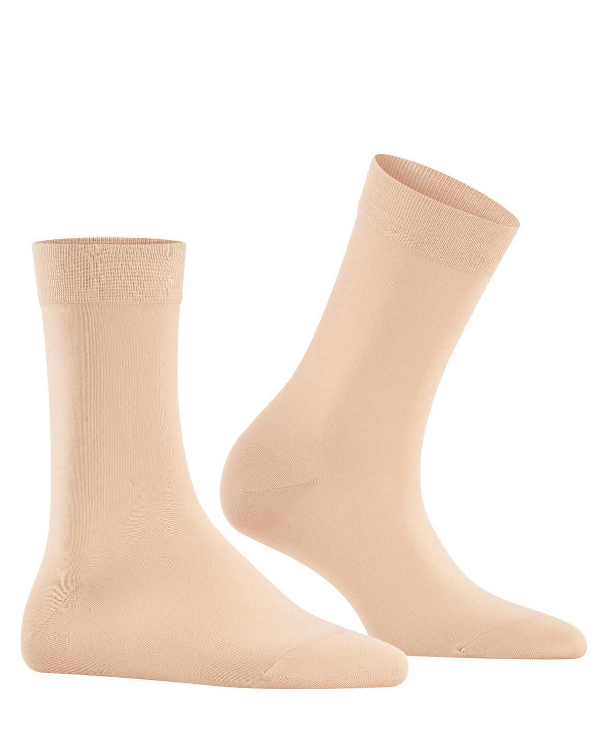 Falke Cotton Touch Socks Zokni Női Bézs | WVLM-15870