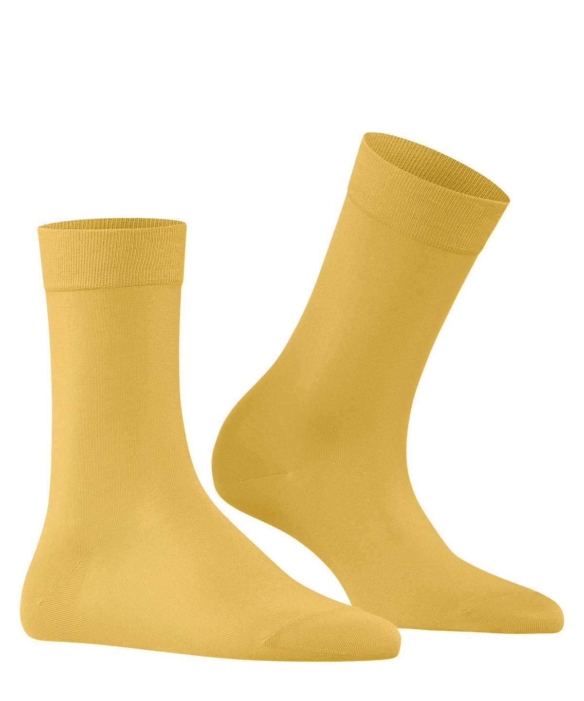 Falke Cotton Touch Socks Zokni Női Sárga | BNCH-97543