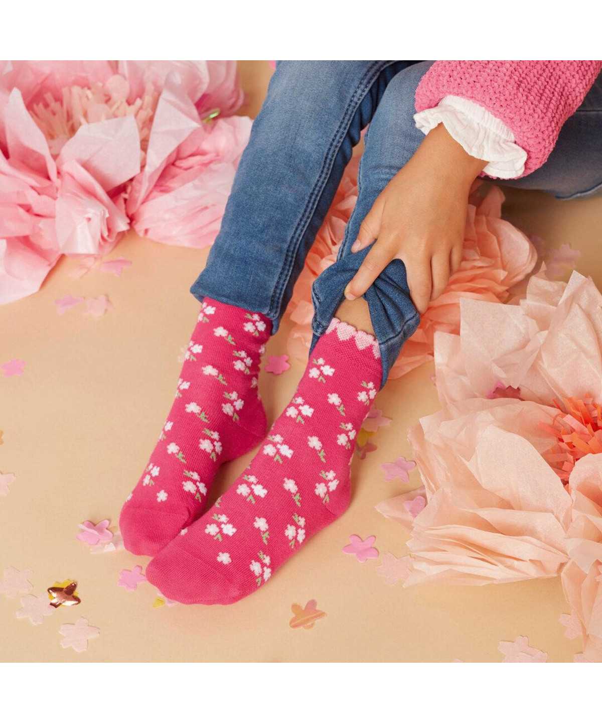 Falke Ditsy Flowers Socks Zokni Gyerek Szürke | HEMB-36089