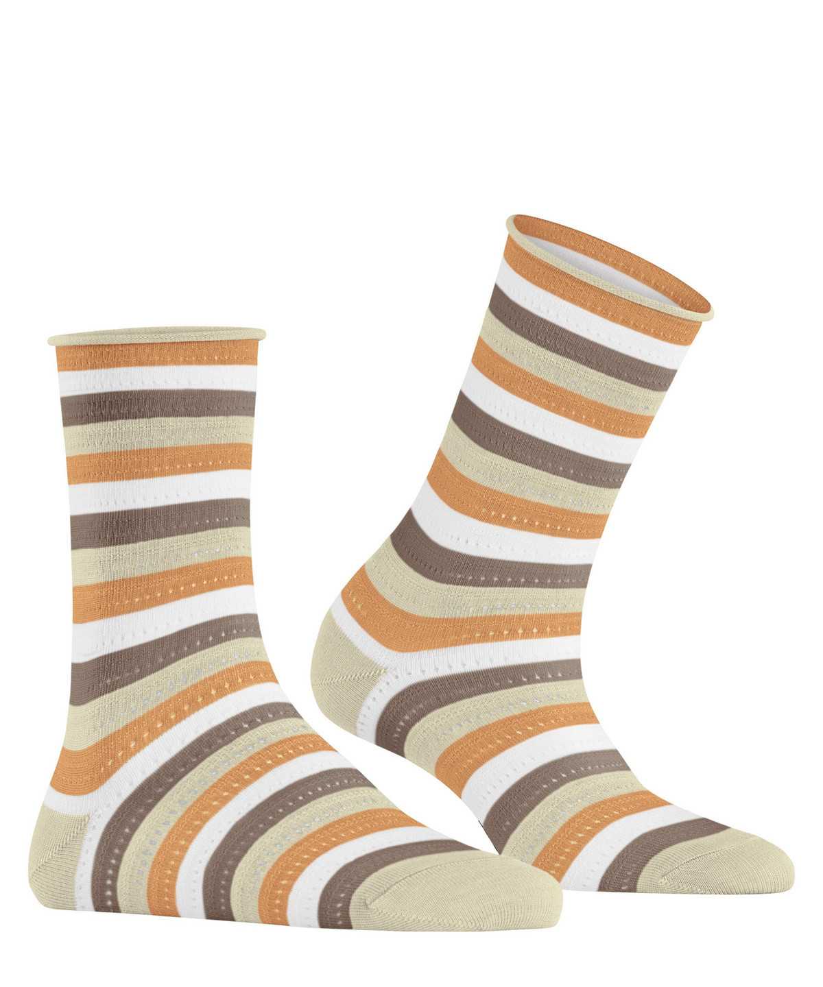 Falke Dopamine Stripe Socks Zokni Női Bézs | STAF-69057