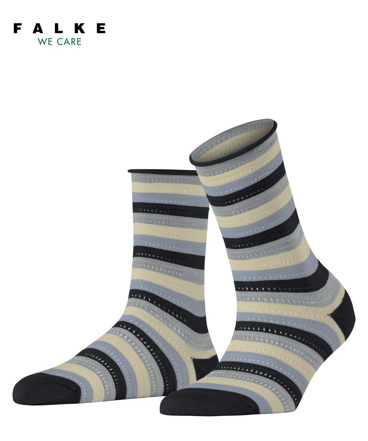 Falke Dopamine Stripe Socks Zokni Női Fekete | LXZK-12467