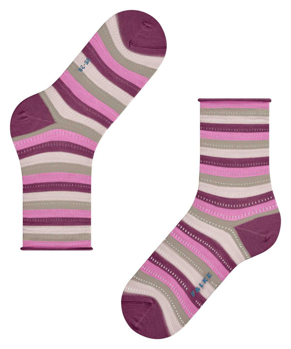 Falke Dopamine Stripe Socks Zokni Női Lila | KNWR-59346