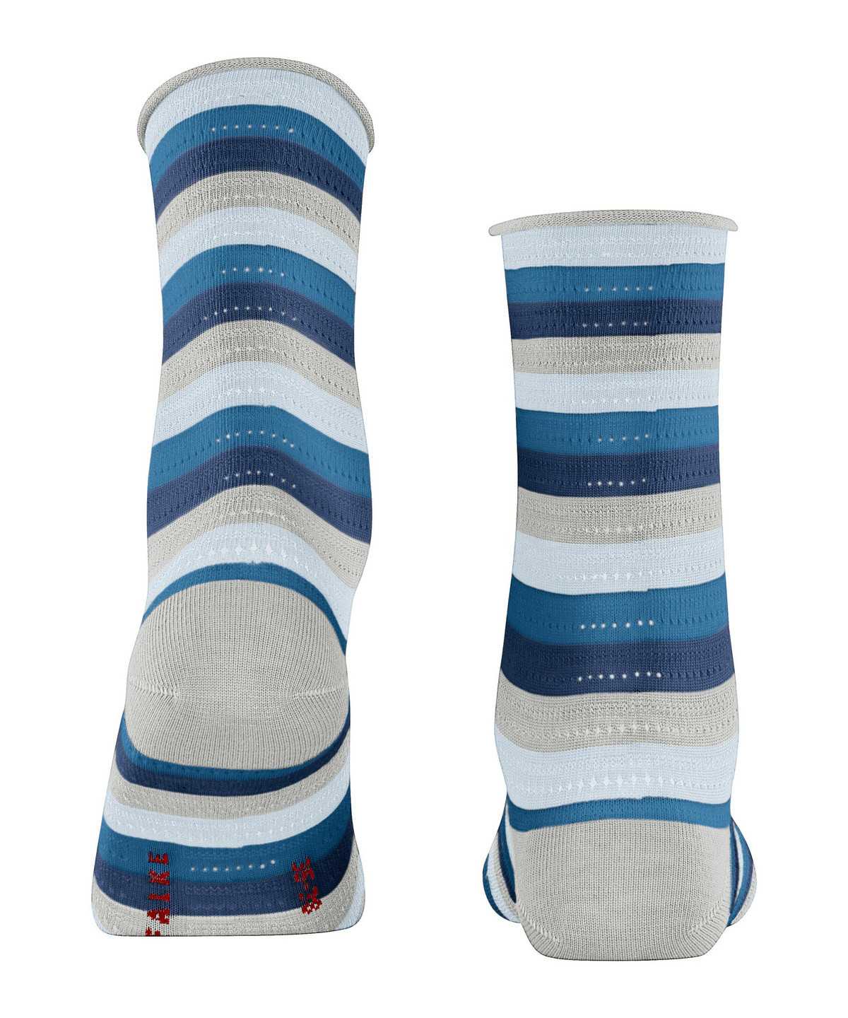 Falke Dopamine Stripe Socks Zokni Női Szürke | QKNY-51204