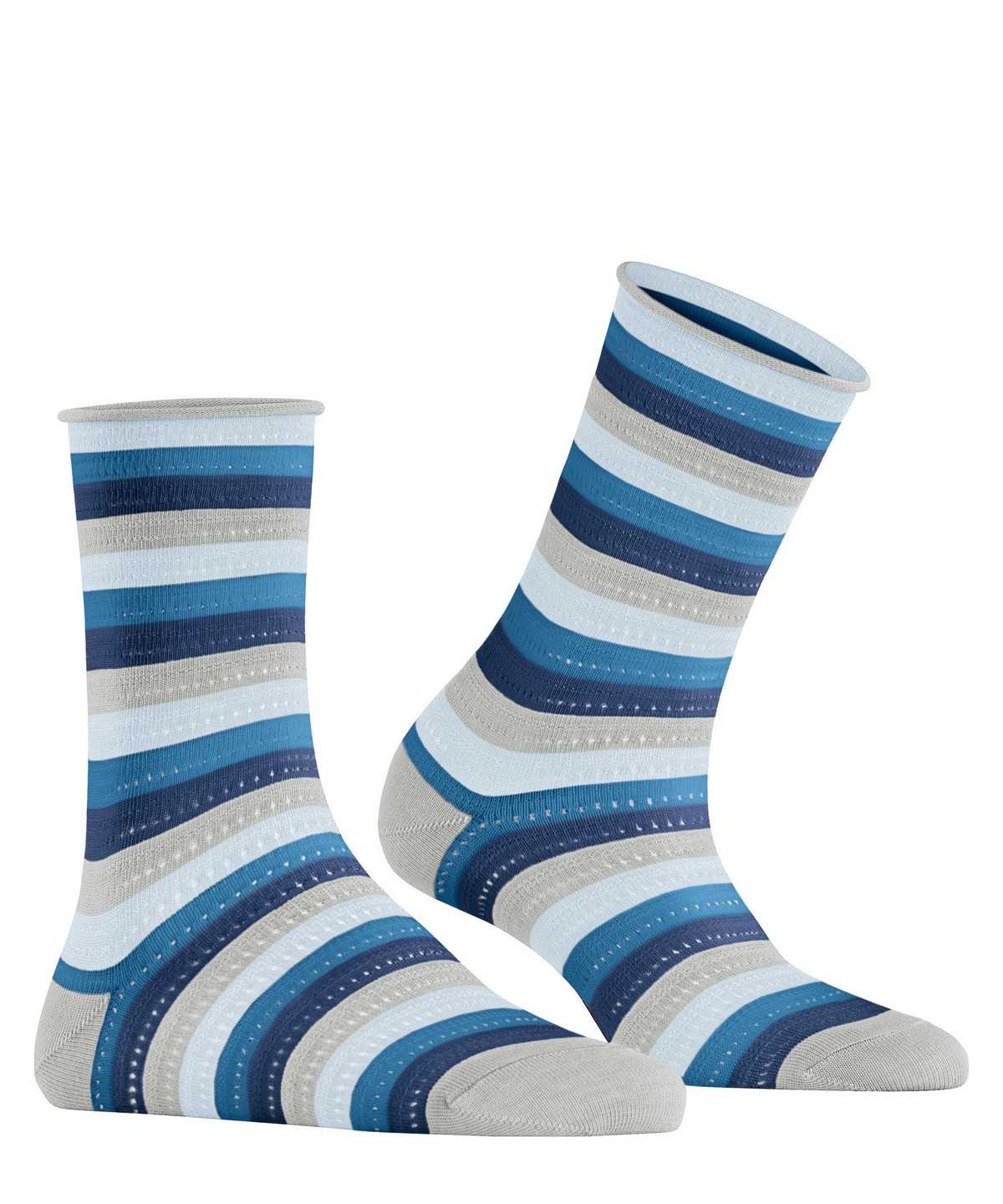 Falke Dopamine Stripe Socks Zokni Női Szürke | QKNY-51204