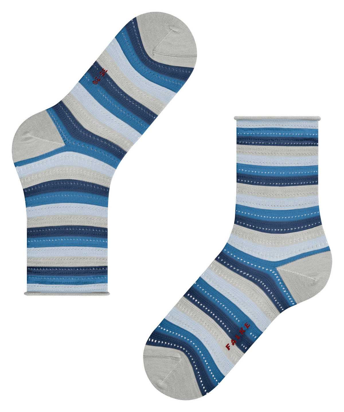 Falke Dopamine Stripe Socks Zokni Női Szürke | QKNY-51204