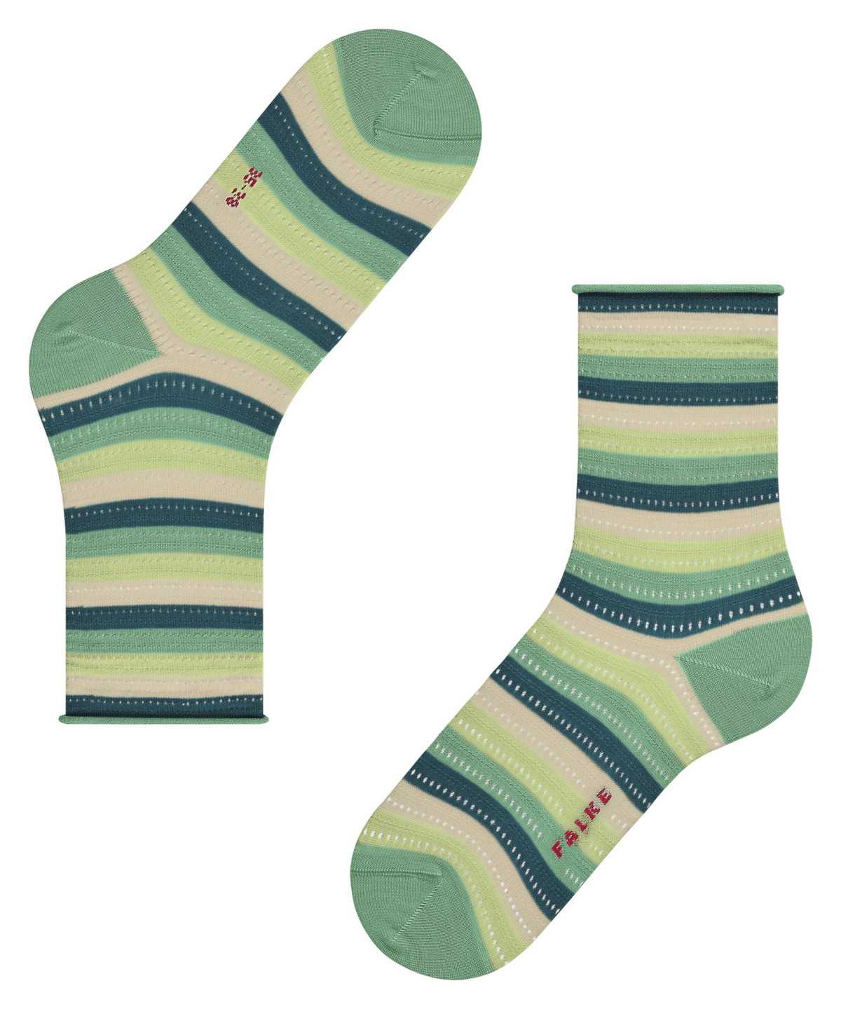 Falke Dopamine Stripe Socks Zokni Női Zöld | JBSC-92608