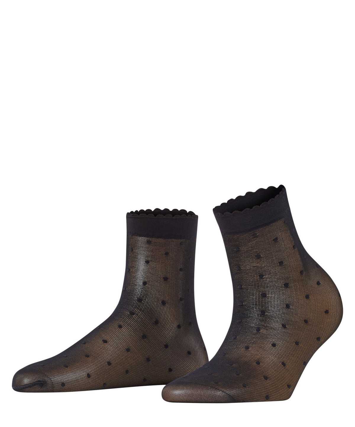 Falke Dot 15 DEN Ankle socks Zokni Női Fekete | IEPS-90158