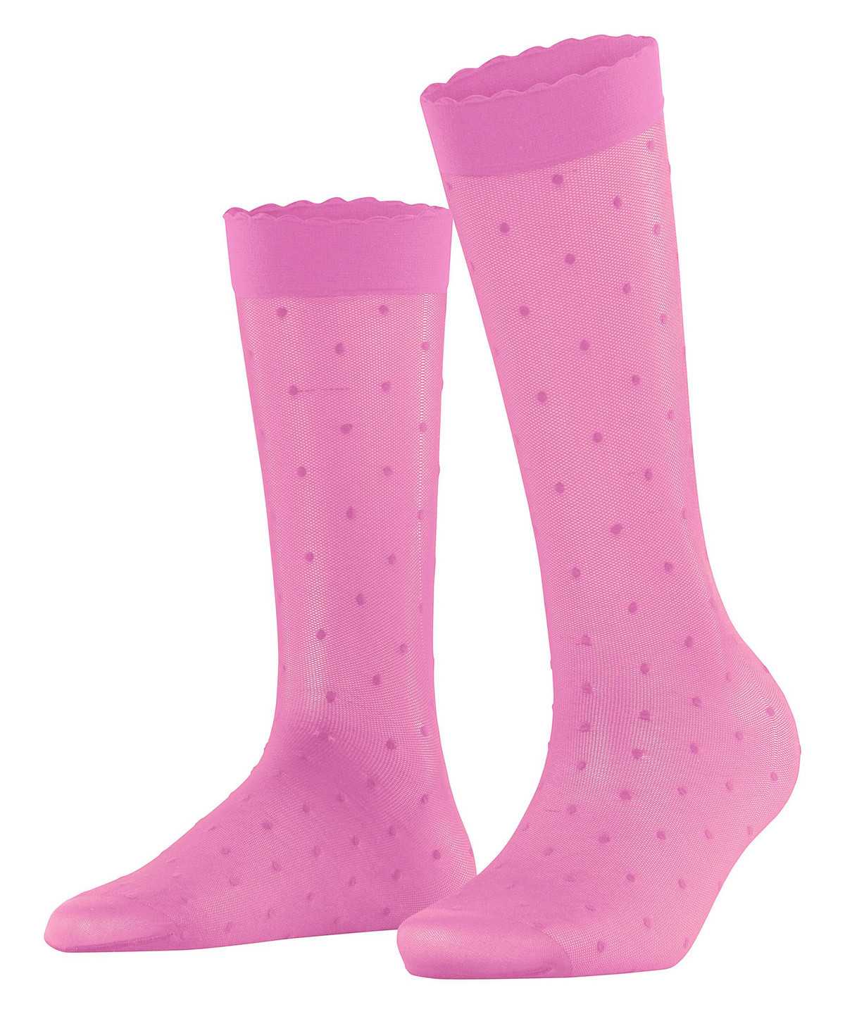 Falke Dot 15 DEN Knee-high Socks Zokni Női Piros | DLUT-63287