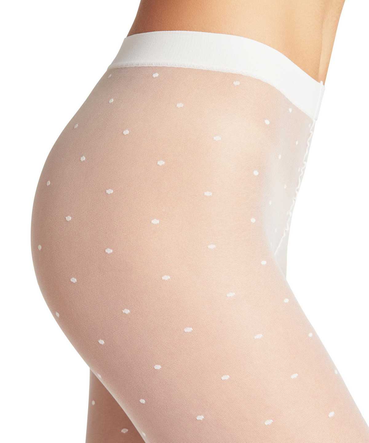 Falke Dot 15 DEN Tights Tights Női Fehér | QLIN-19086