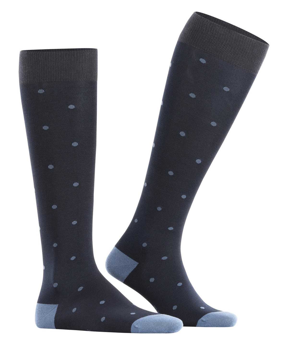 Falke Dot Knee-high Socks Zokni Férfi Kék | DWRN-37290