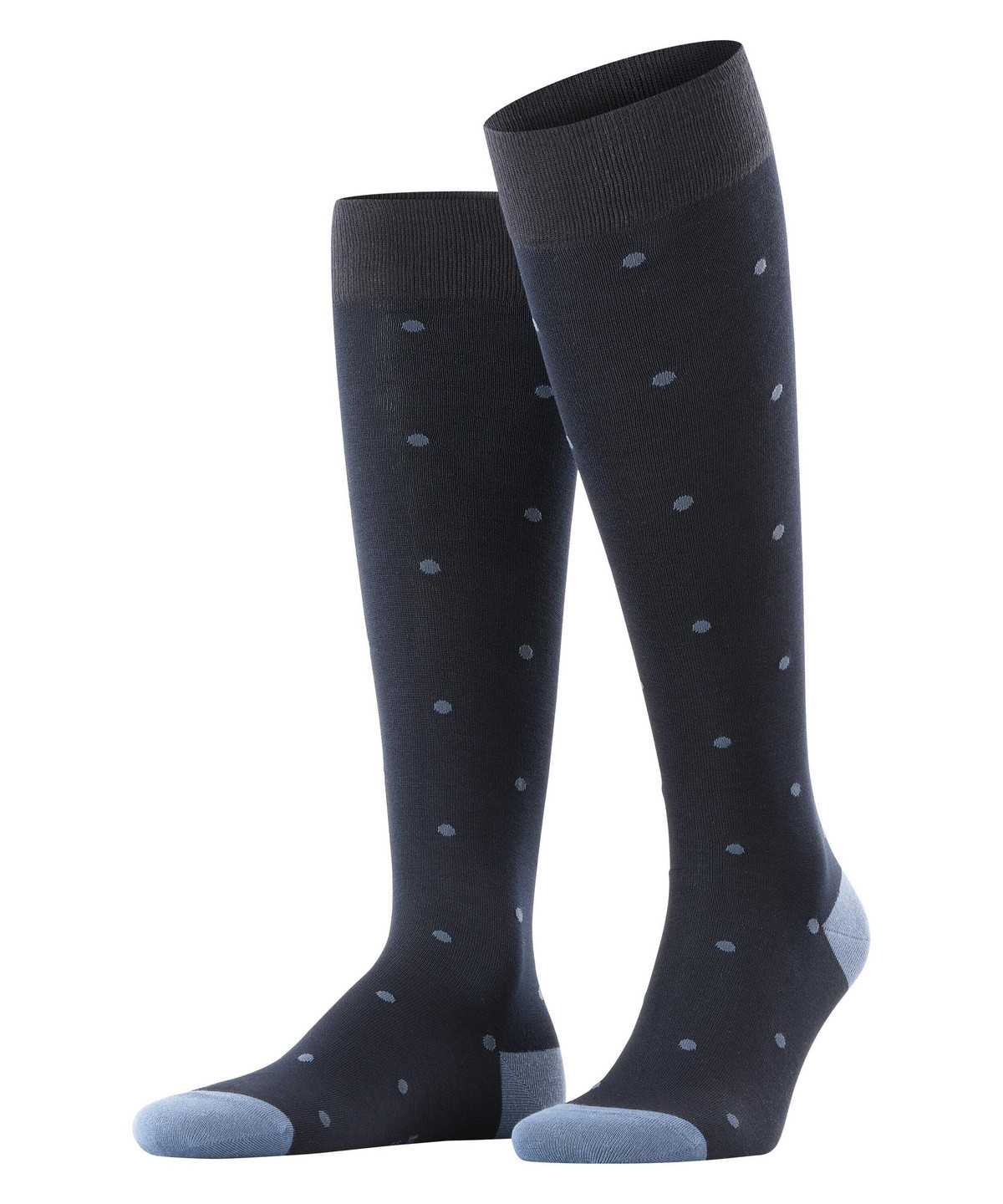 Falke Dot Knee-high Socks Zokni Férfi Kék | DWRN-37290