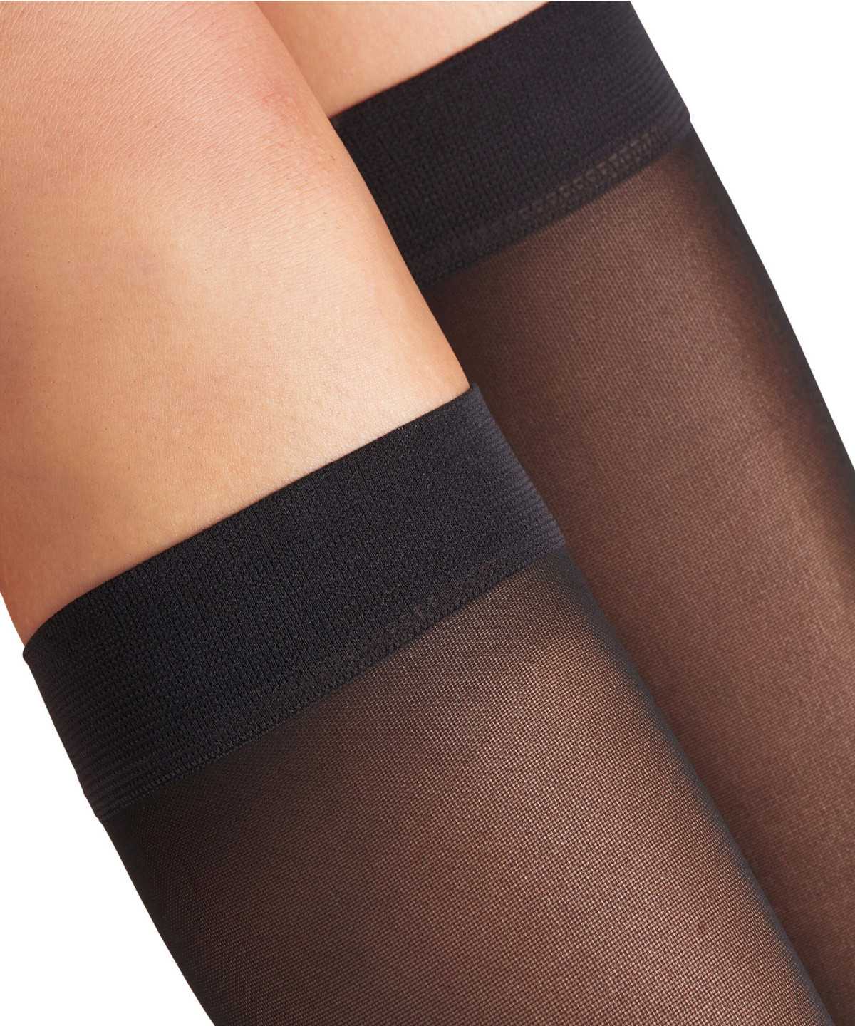 Falke Energize 30 DEN Knee-high Socks Zokni Női Fekete | PILZ-85392