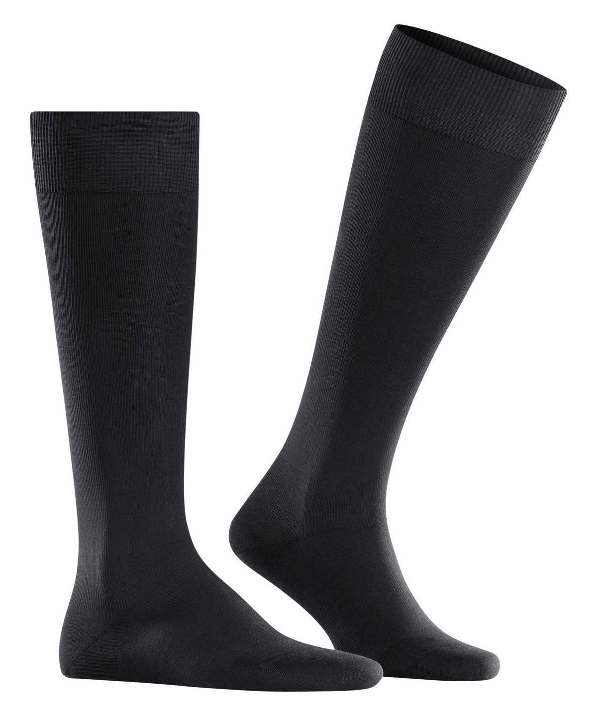 Falke Energizing Cotton Knee-high Socks Zokni Férfi Fekete | JWLK-41637