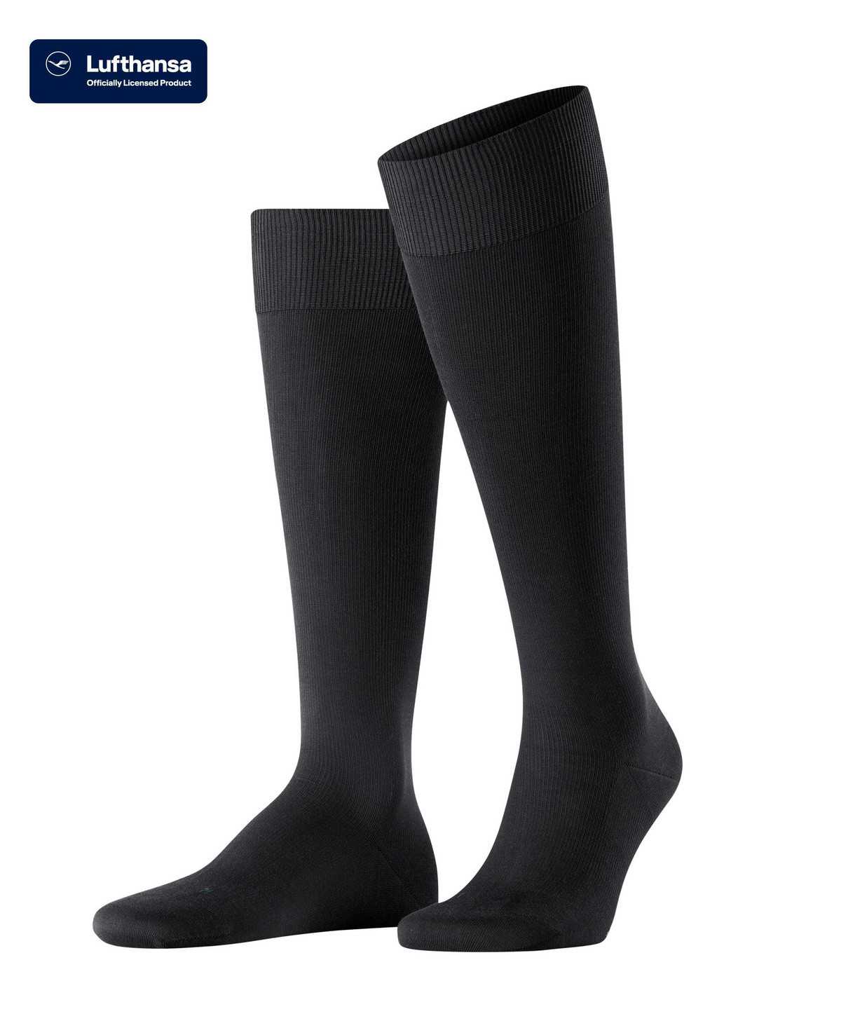 Falke Energizing Cotton Knee-high Socks Zokni Férfi Fekete | JWLK-41637